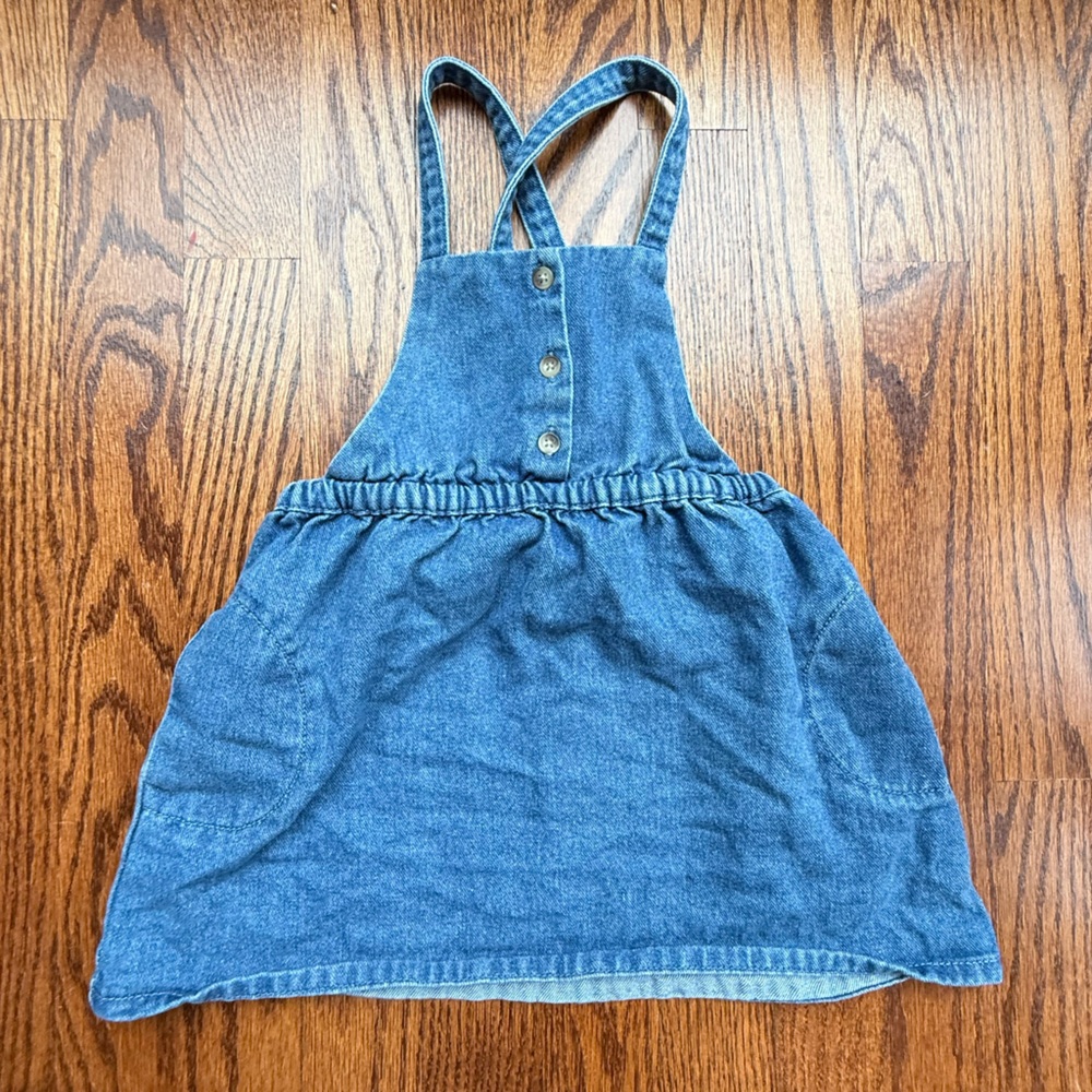 Zara Denim Jumper Dress 2-3 Years